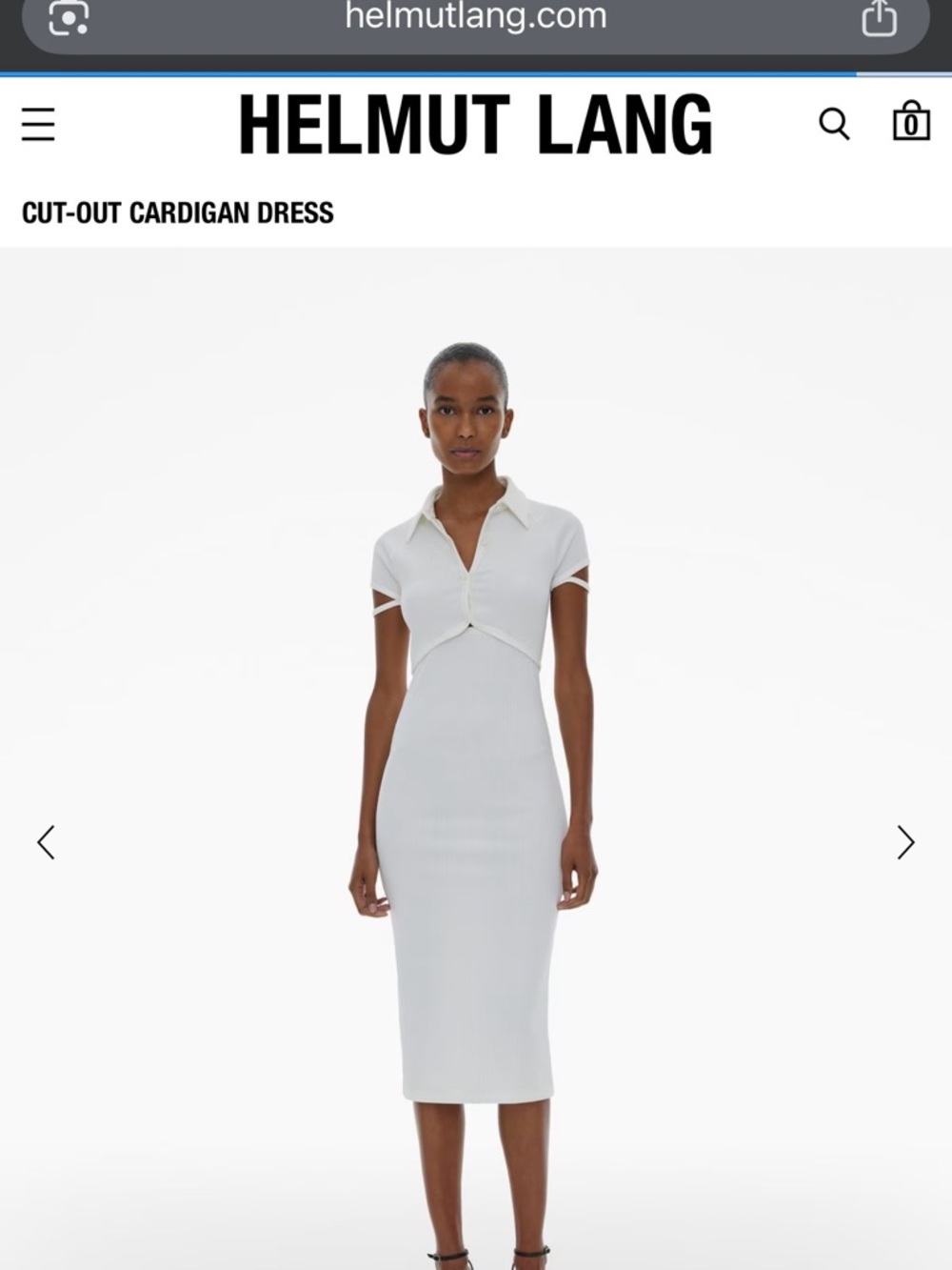 NWT - Helmut Lang Cut Out Cardigan Midi Dress - Picture 5 of 5